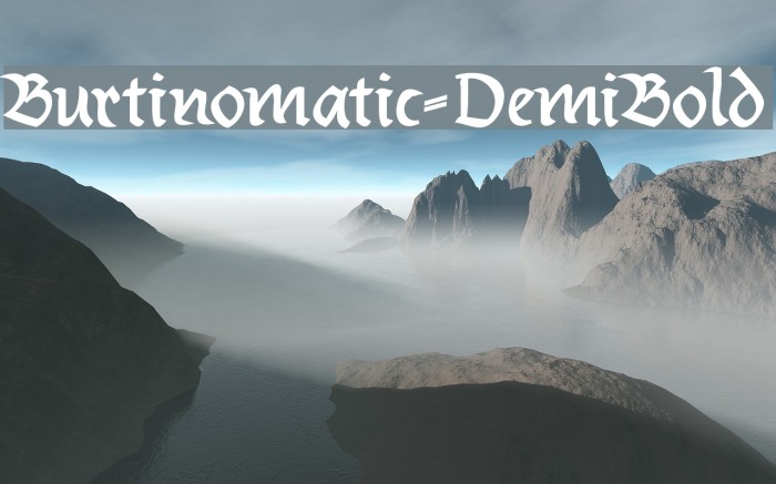 Burtinomatic-DemiBold Font examples