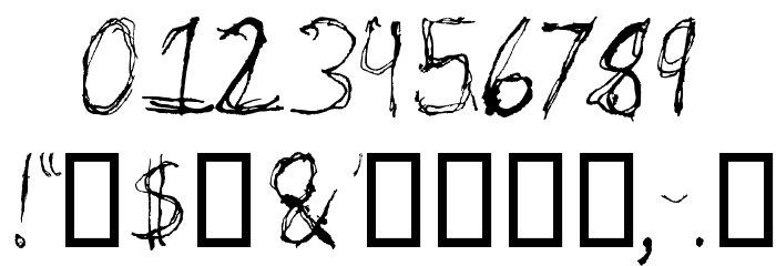 Burton Scratch Regular Font OTHER CHARS