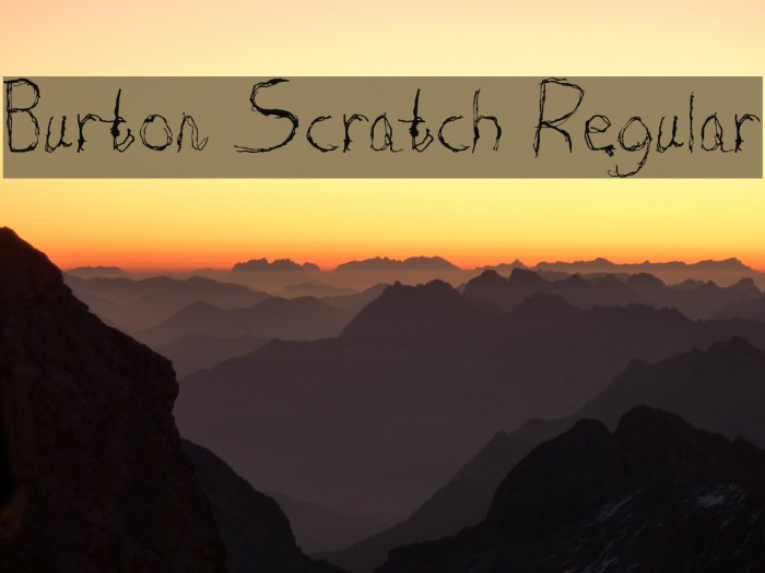Burton Scratch Regular Font examples