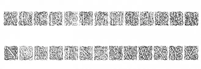 Burton Schriftart Kleinbuchstaben