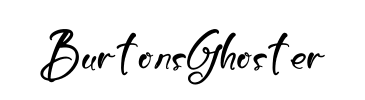 Burtons Ghoster  フリーフォントのダウンロード