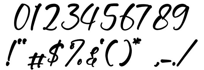 Burtons Ghoster フォント その他の文字
