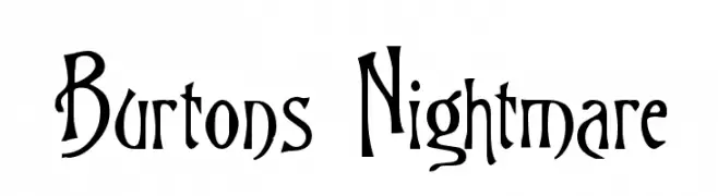 Burtons Nightmare  font caratteri gratis