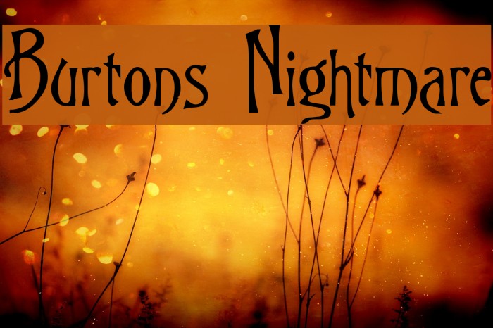Burtons Nightmare Font examples