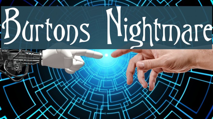 Burtons Nightmare Font examples