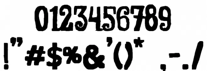 Burton's Park Font OTHER CHARS