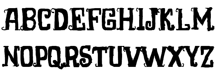 Burton's Park Font UPPERCASE