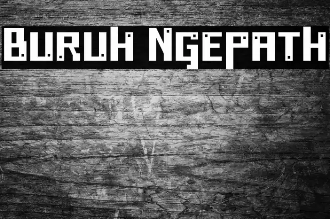 Buruh Ngepath Font examples