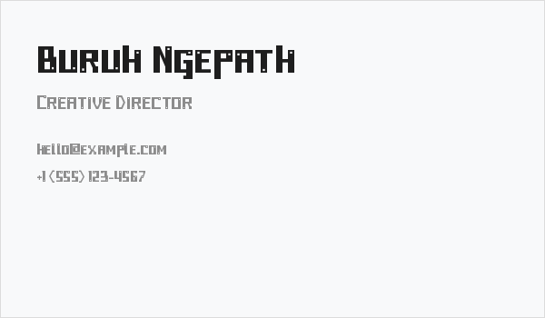 Buruh Ngepath Business Card