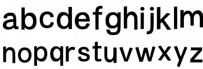 Burvetica NC خط أحرف صغيرة