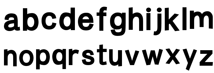 Burvetica Thick NC Font LOWERCASE