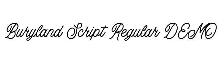 Buryland Script Regular DEMO  नि: शुल्क फ़ॉन्ट्स डाउनलोड