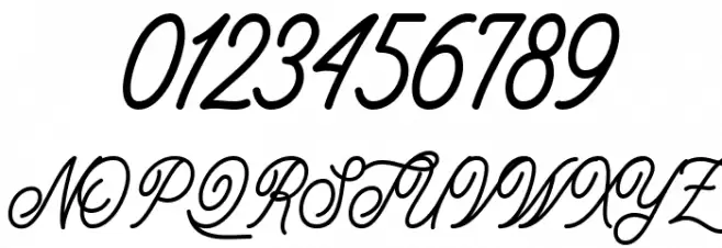 Buryland Script Regular DEMO Font OTHER CHARS