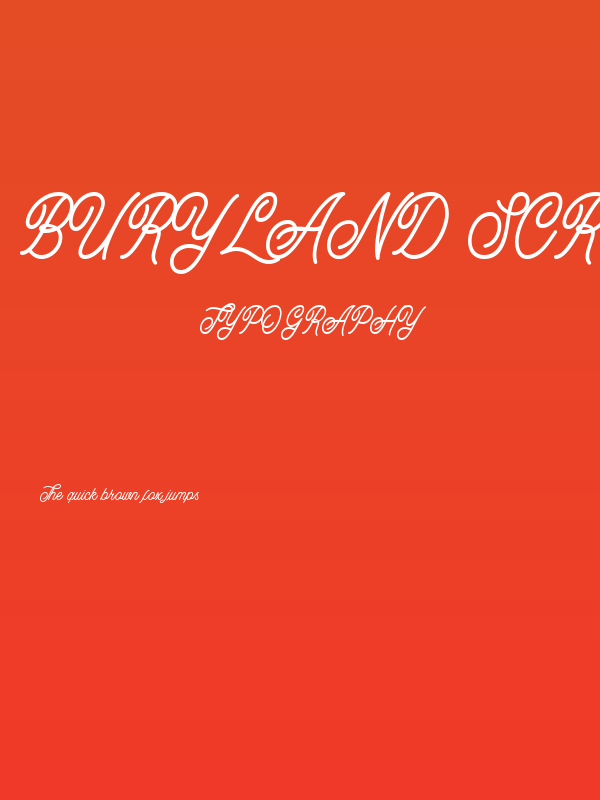 Buryland Script Regular DEMO Poster