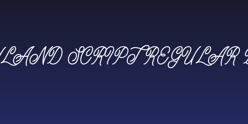 Buryland Script Regular DEMO Social Header