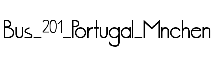 Bus_201_Portugal_Mnchen  Скачать бесплатные шрифты
