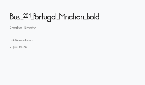 Bus_201_Portugal_Mnchen_bold Business Card