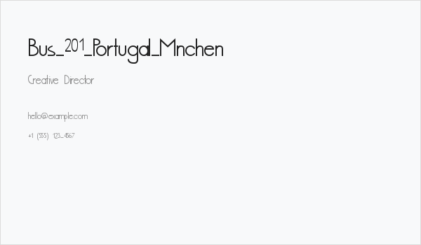 Bus_201_Portugal_Mnchen Business Card