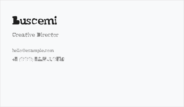 Buscemi Business Card