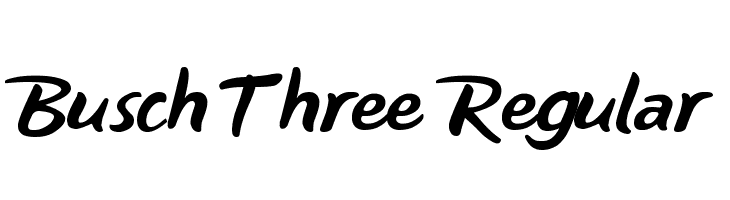 Busch Three Regular Font