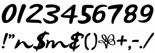 Busch Three Regular Font OTHER CHARS