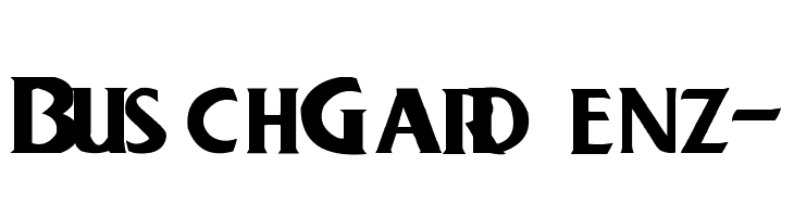 BuschGardenz-  フリーフォントのダウンロード