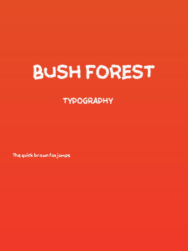 Bush Forest Poster