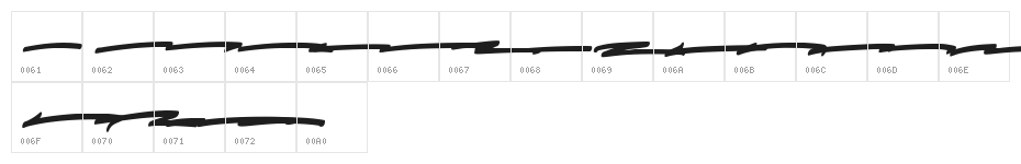 Bushetch Swash Character Map