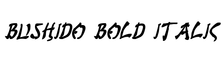 Bushido Bold Italic  font caratteri gratis