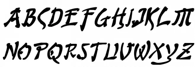 Bushido Bold Italic Fonte MAIÚSCULAS