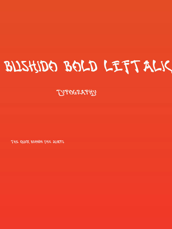 Bushido Bold Leftalic Poster