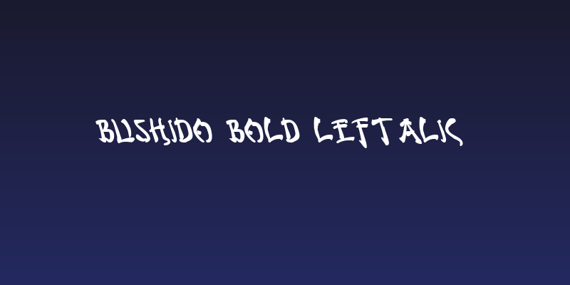 Bushido Bold Leftalic Social Header