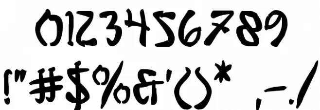 Bushido Bold Font OTHER CHARS