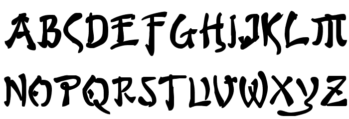 Bushido Bold Font LOWERCASE