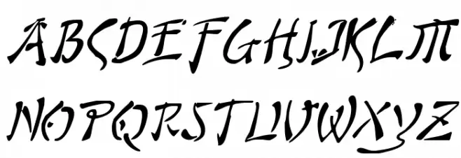 Bushido Italic 字体 大写