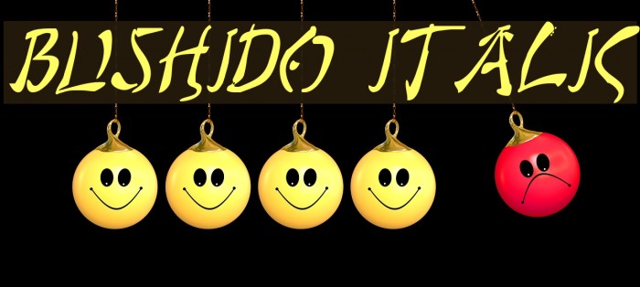 Bushido Italic Font examples