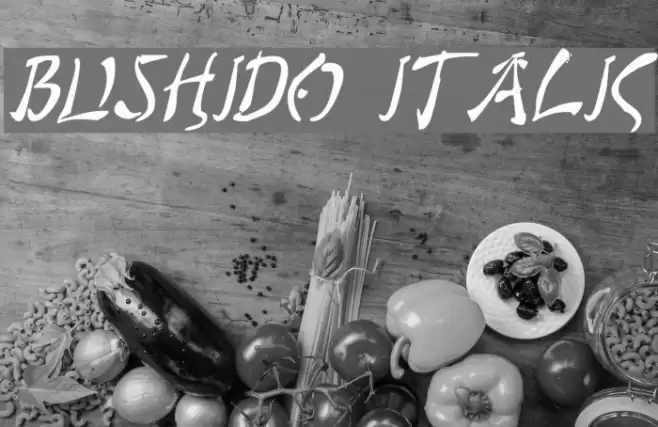 Bushido Italic Font examples