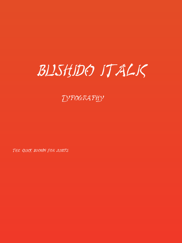 Bushido Italic Poster