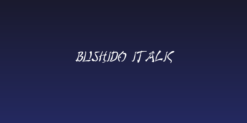 Bushido Italic Social Header