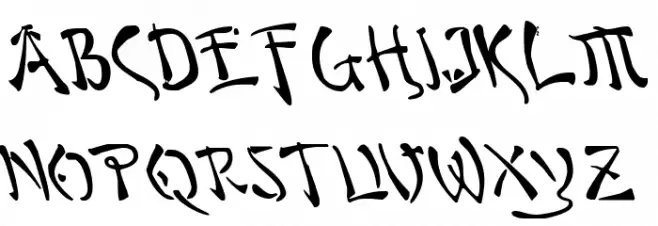 Bushido Leftalic Schriftart Groß