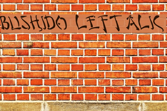 Bushido Leftalic Font examples
