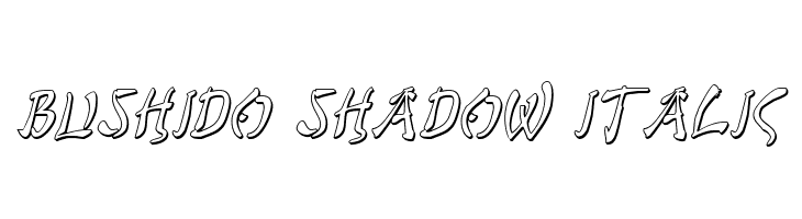 Bushido Shadow Italic Font