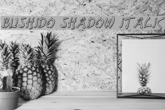 Bushido Shadow Italic Font examples