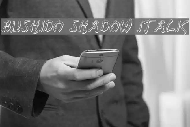 Bushido Shadow Italic Font examples