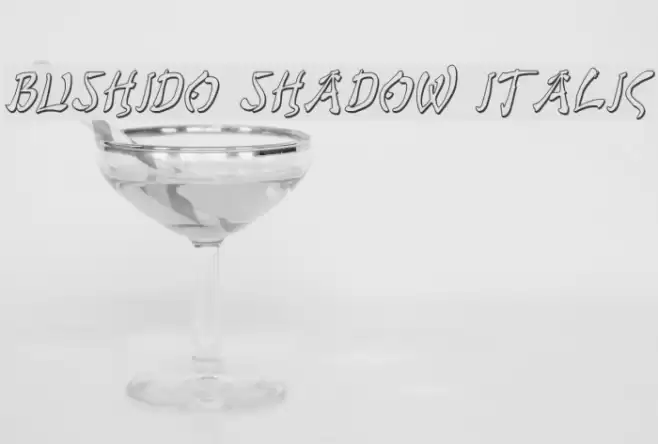 Bushido Shadow Italic Font examples