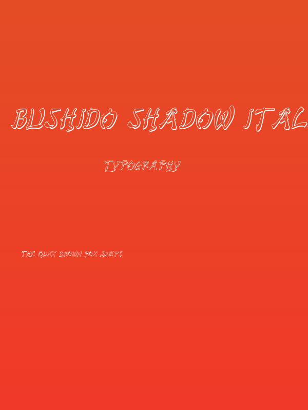 Bushido Shadow Italic Poster