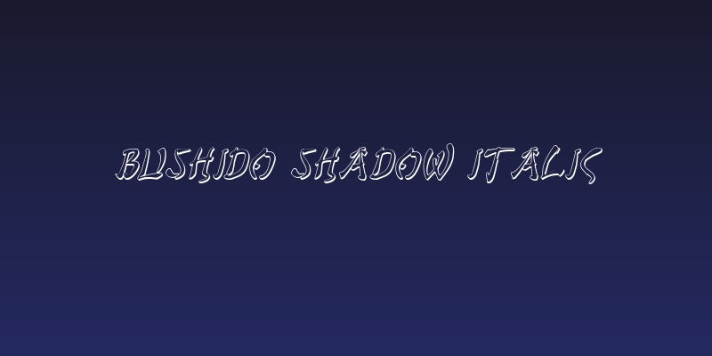 Bushido Shadow Italic Social Header