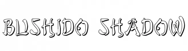 Bushido Shadow  Скачать бесплатные шрифты