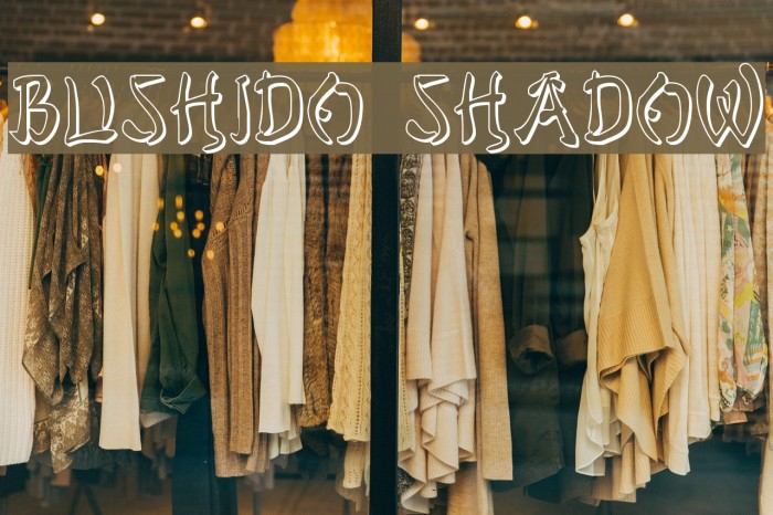 Bushido Shadow Font examples