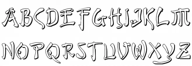 Bushido Shadow خط أحرف صغيرة